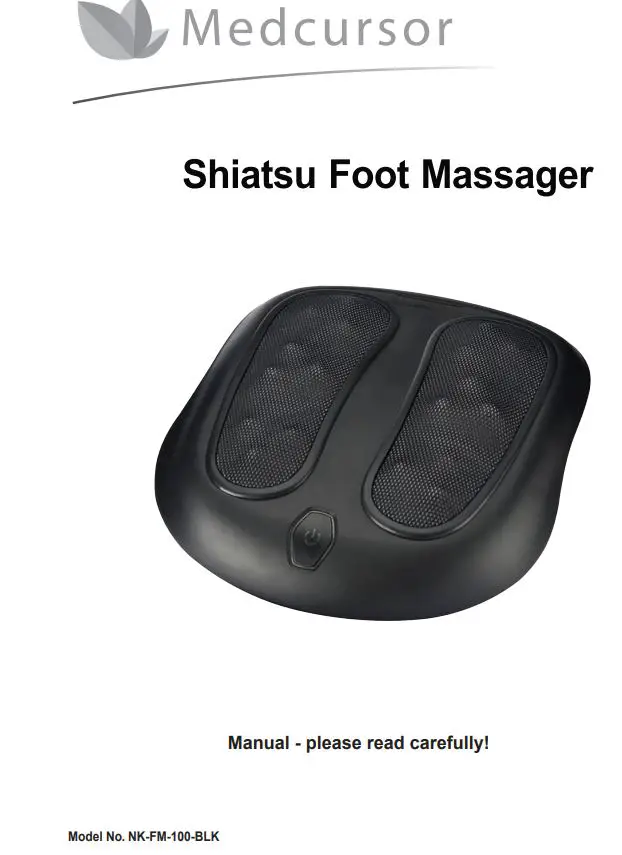 Medcursor NK-FM-100-BLK Shiatsu Foot Massager User Manual
