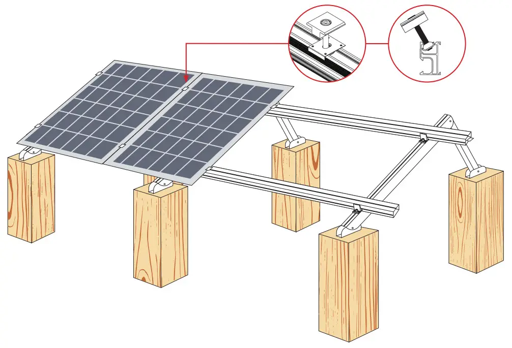 GRIDFREE Solar Panel Ground Mount 4 Panels - fig 11