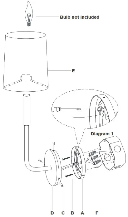 circa LIGHTING BBL 2080 Go Lightly Sconce - ASSEMBLY INSTRUCTIONS