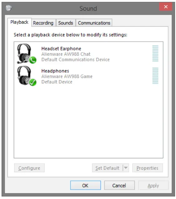 DELL Alienware Wireless Gaming Headset AW988 - Default Communication
