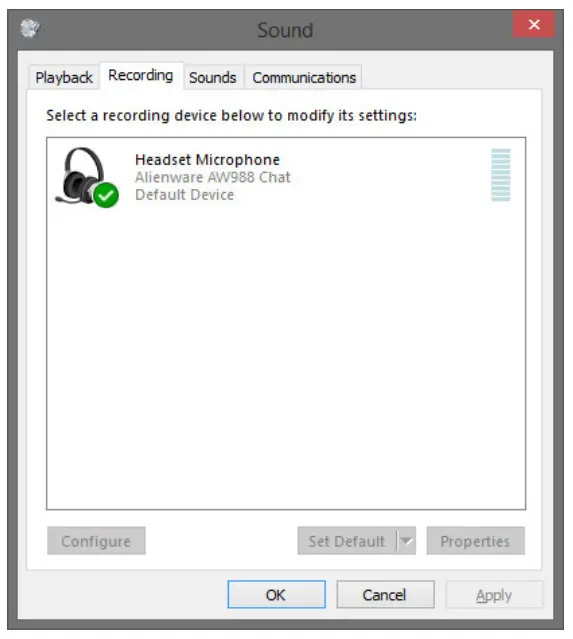 DELL Alienware Wireless Gaming Headset AW988 - Recording