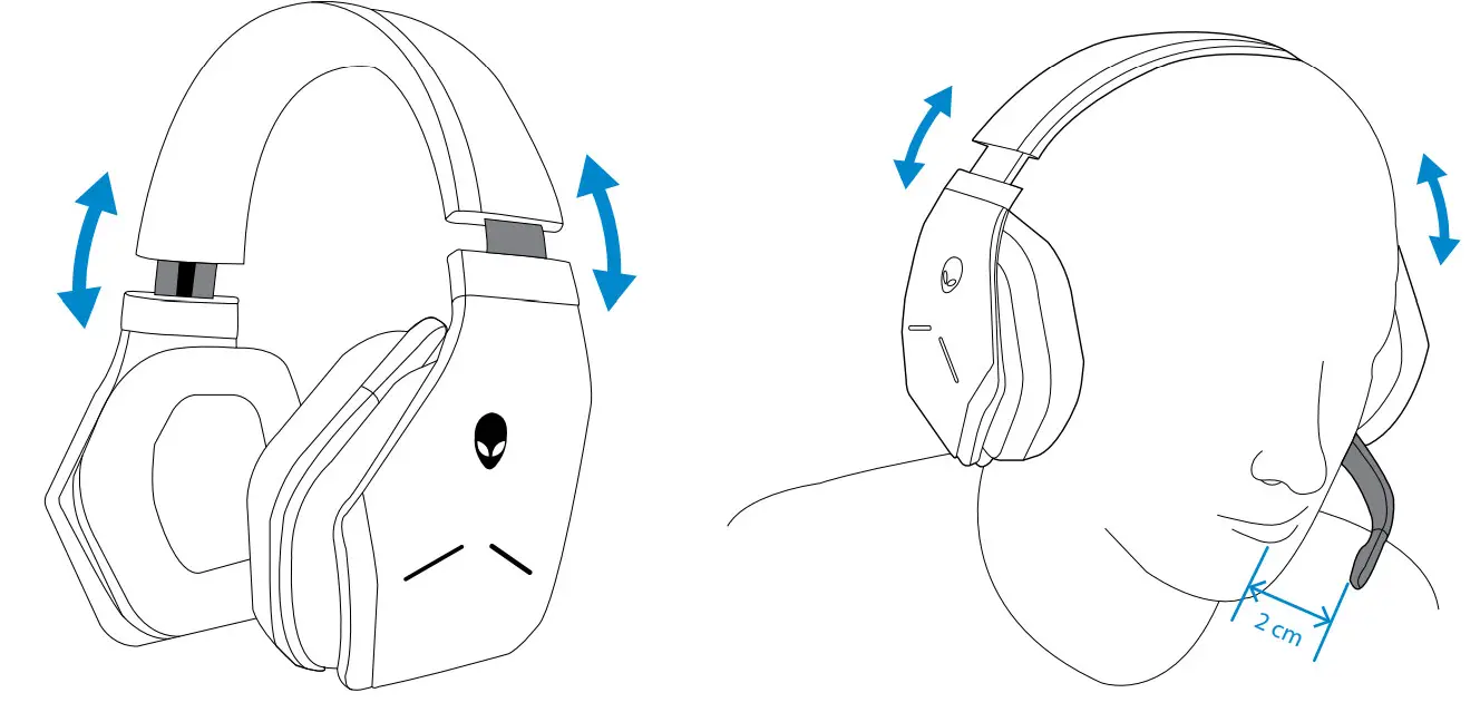 DELL Alienware Wireless Gaming Headset AW988 - Using the headset