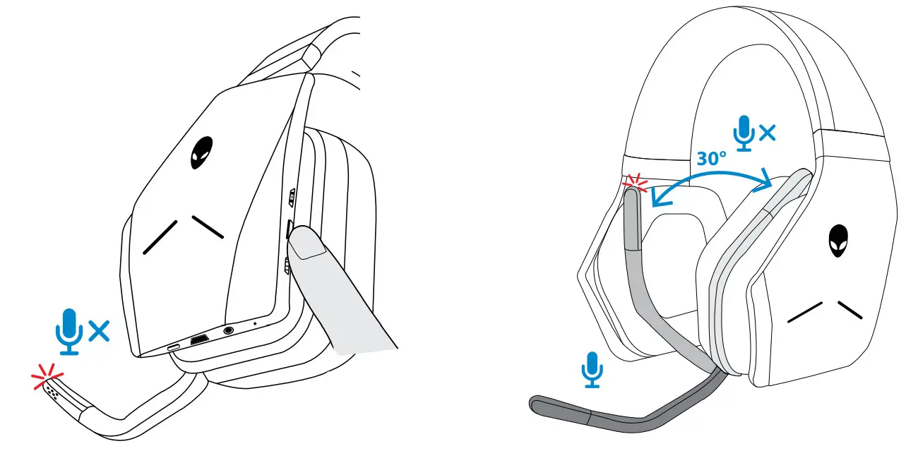 DELL Alienware Wireless Gaming Headset AW988 - microphone