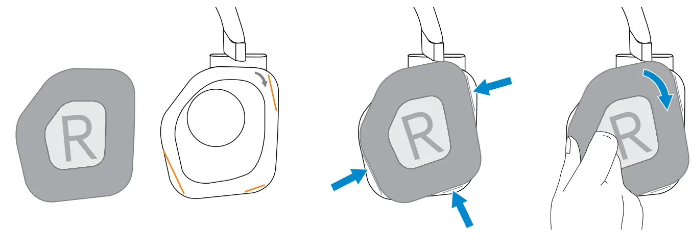 DELL Alienware Wireless Gaming Headset AW988 - position