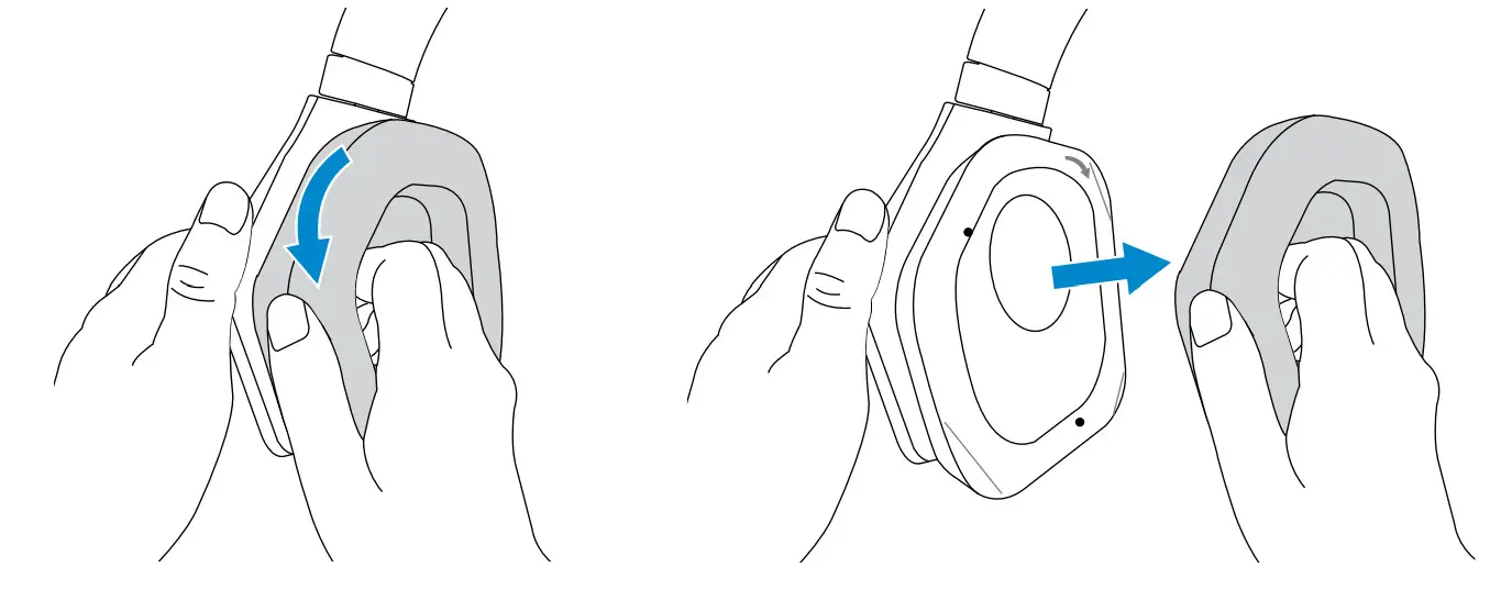 DELL Alienware Wireless Gaming Headset AW988 - pull the cushion