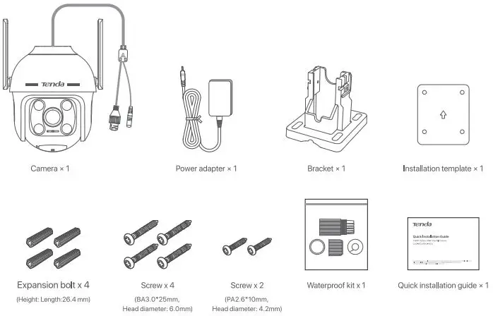 Tenda CH3-WCA 1080P Outdoor WiFi Pan or Tilt Camera-fig1