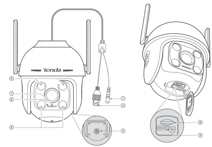 Tenda CH3-WCA 1080P Outdoor WiFi Pan or Tilt Camera-fig3