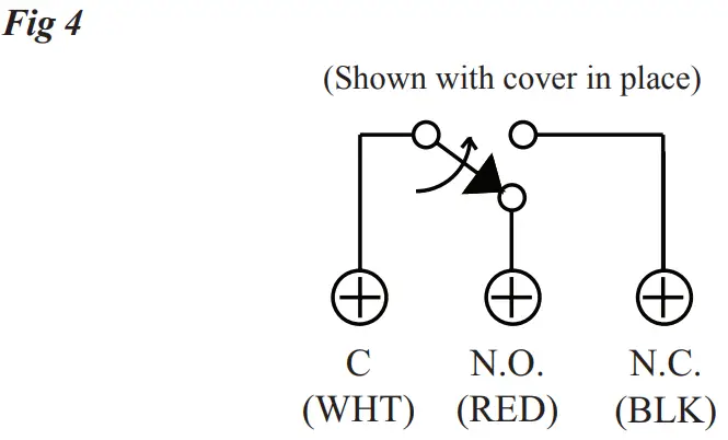 POTTER VSR S Series Waterflow Alarm Switch for Small Pipe - Switch Wiring