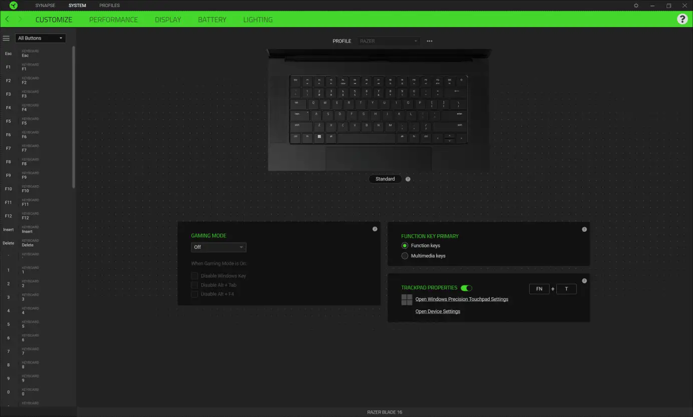 RAZER BLADE 16 RZ09 0483 Gaming Laptop - configuring 5