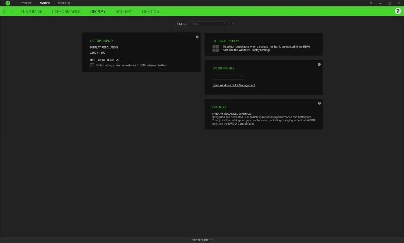 RAZER BLADE 16 RZ09 0483 Gaming Laptop - configuring 8