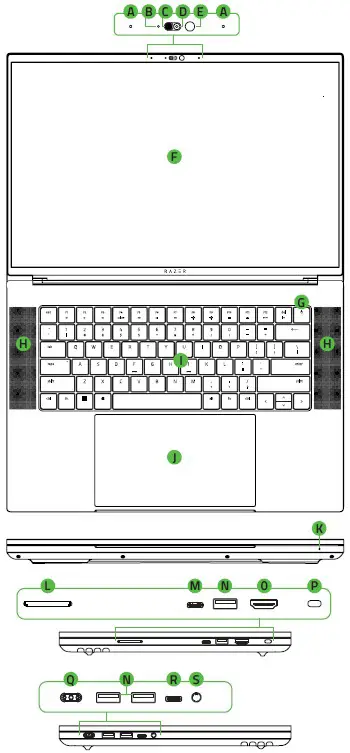 RAZER BLADE 16 RZ09 0483 Gaming Laptop - inside