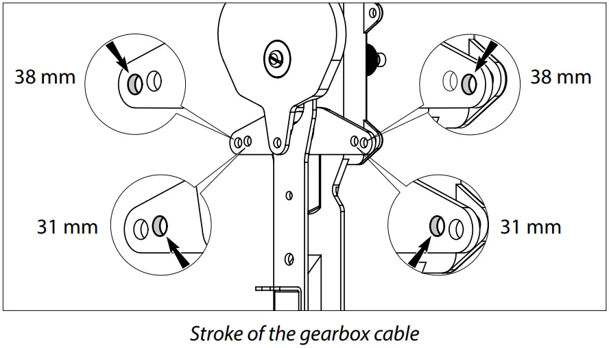 vetus AFSTZIJ Mechanical Remote Engine Control - Changing gear