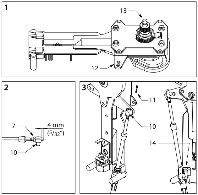 vetus AFSTZIJ Mechanical Remote Engine Control - Connecting the pull push