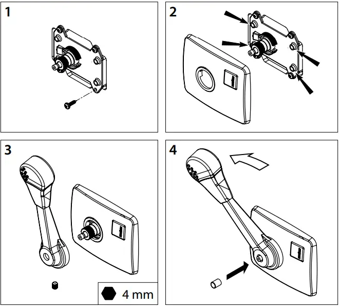 vetus AFSTZIJ Mechanical Remote Engine Control - mechanism to the bulkhead
