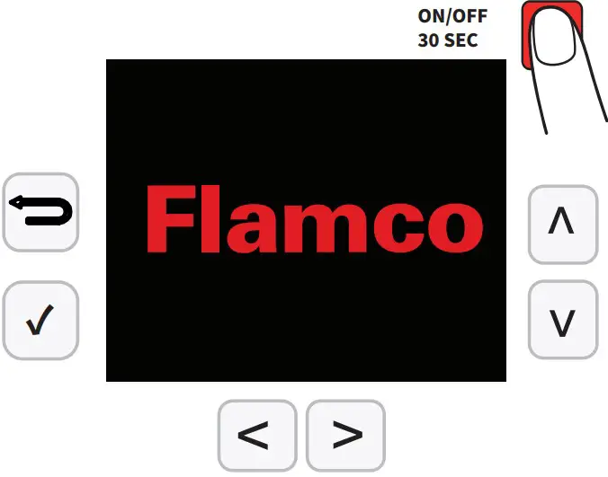 Hold the ON/OFF-button