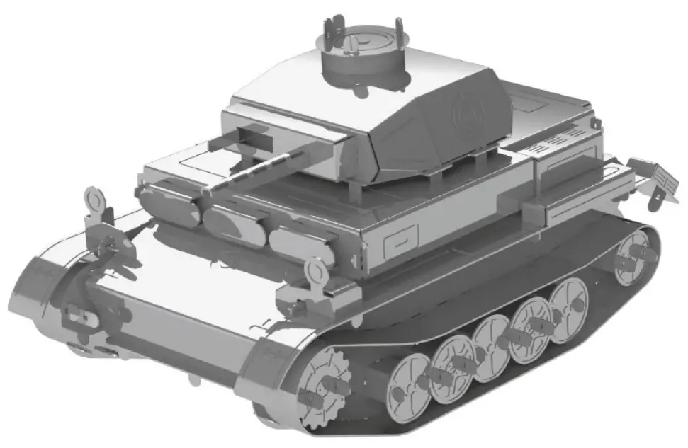 METAL TIME PZ.KPFW.II 3D Metal Model Building Kit 