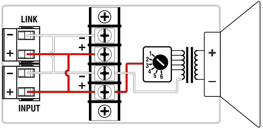 HH ELECTRONICS TNi-W4 Wall Mounted Loudspeaker - INTERNAL CONNECTIONS