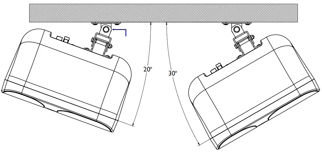 HH ELECTRONICS TNi-W4 Wall Mounted Loudspeaker - TILT 1