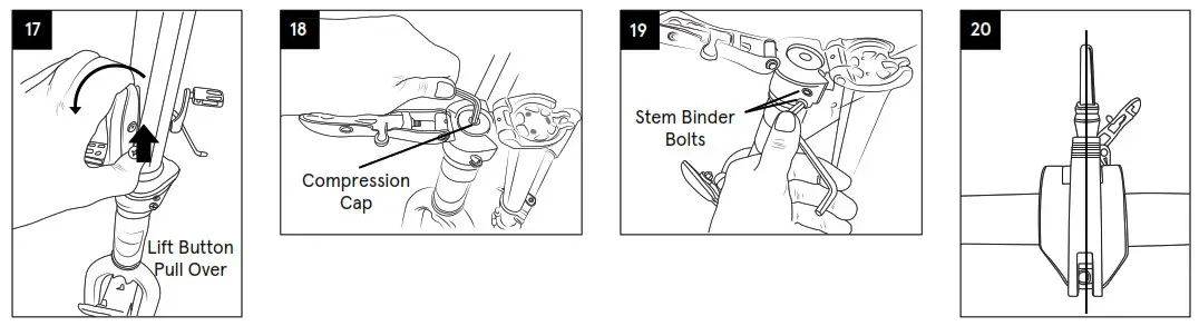 retrospec 210000007135 Jax Rev Folding Bike - Check Handlebar Stem Alignment