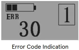 retrospec 210000007135 Jax Rev Folding Bike - Error code Indication