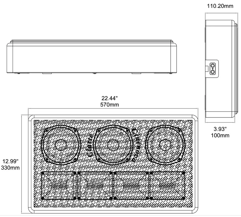 EARTHQUAKE OW-C5 Cinenova -- On-Wall Specifications