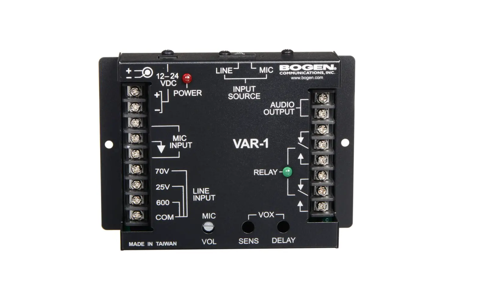 Bogen Var1 Voice-activated Relay Instruction Manual Bogen Var1 Voice-activated Relay Instruction Manual