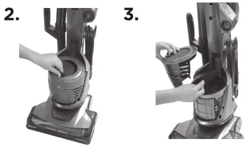 Bissell 9182 & 2763 Series Powerglide with Lift-Off Technology - Cleaning the pre-motor filters