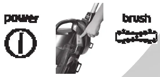 Bissell 9182 & 2763 Series Powerglide with Lift-Off Technology - Power switch