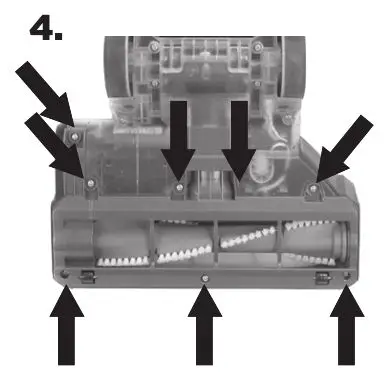 Bissell 9182 & 2763 Series Powerglide with Lift-Off Technology - Remove the eight screws