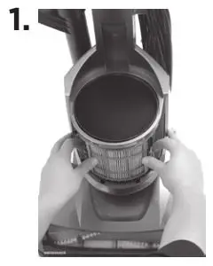 Bissell 9182 & 2763 Series Powerglide with Lift-Off Technology - Replacing-cleaning the post-motor filter
