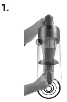 Bissell 9182 & 2763 Series Powerglide with Lift-Off Technology - With the bottom of the Easy Empty dirt tank