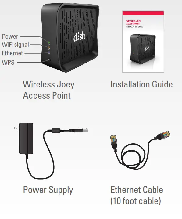 dish Wireless Joey Access Point Installation Guide - Package contents