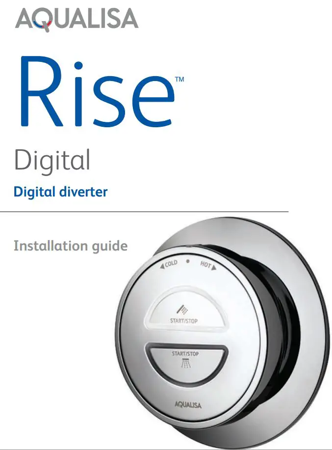 AQUALISA RS.A1.EV.18 Rise Digital Diverter Installation Guide