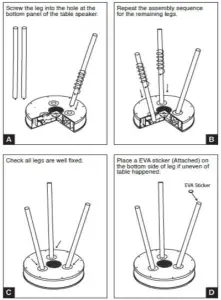 BASS JAXX SP 0161 BT Speaker Table-assemble