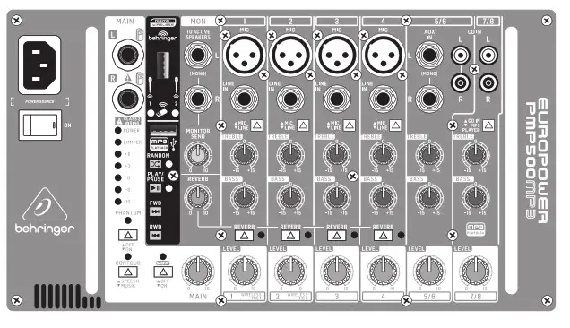 behringer PMP500MP3 Ultra-Compact 500-Watt 8