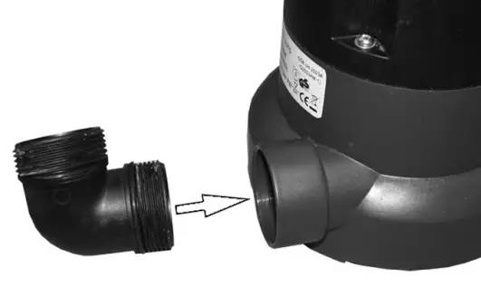 Clarke PSP105 250w Puddle Pump With Auto Sensor - FITTING THE ELBOW