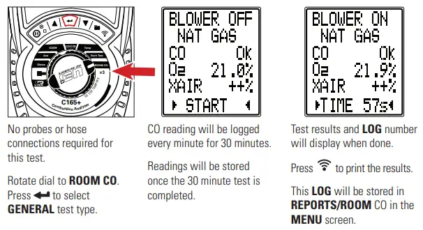 UEI TEST INSTRUMENT C165 Commercial Combustion Analyzer with Case fig14