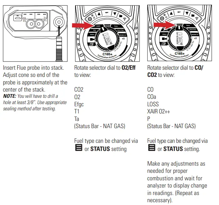 UEI TEST INSTRUMENT C165 Commercial Combustion Analyzer with Case fig8