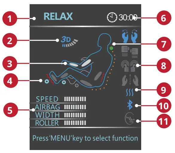 KYOTA Kaizen M680 3D 4D Massage Chair-Screen
