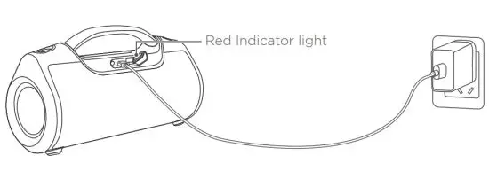 MIATONE MEGABOX Portable Bluetooth Speaker - Red Indicator light