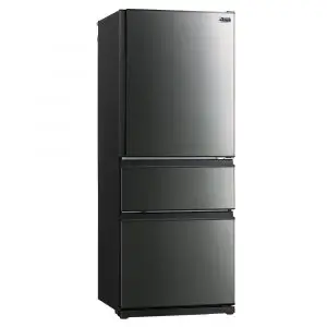 a stainless steel refrigerator