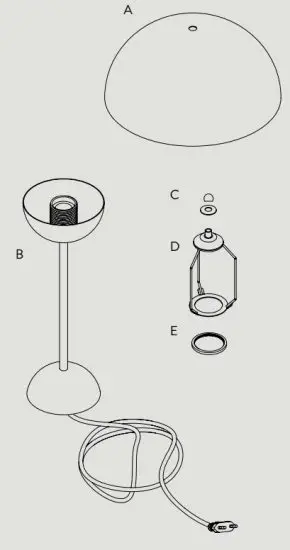 Tradition Flowerpot VP3 Table Lamp - Contents