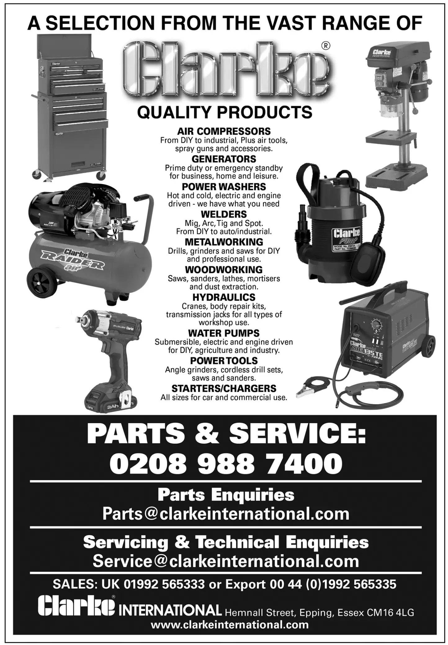 Clarke CWVE1 Vacuum Extractor - a selection from the vast range of