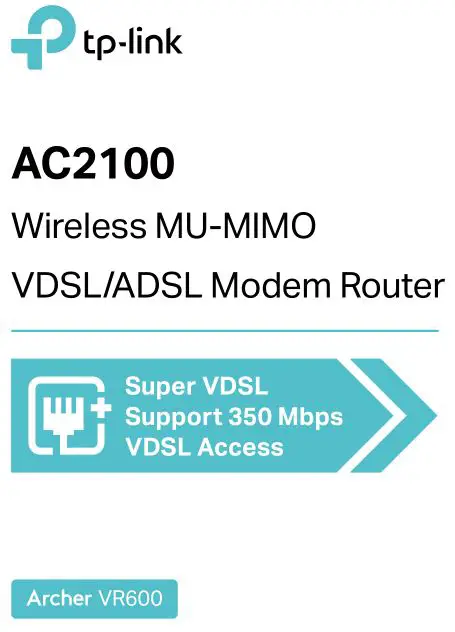 TP-Link Wireless MU-MIMO VDSL or ADSL Modem Router User Guide