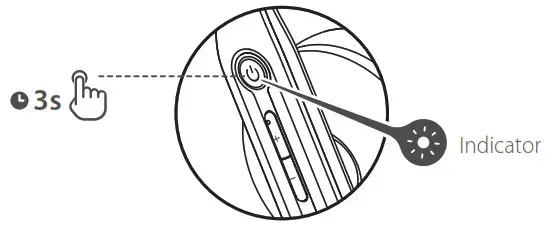 EDIFIER CC200 Wireless Mono Headset - Power ON OFF