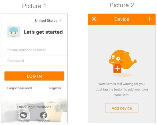 WowCam DPH F1 Smart Flood Light - Add the device