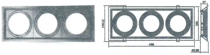 V TAC VT 7223 Square Shaped Spotlight Holder