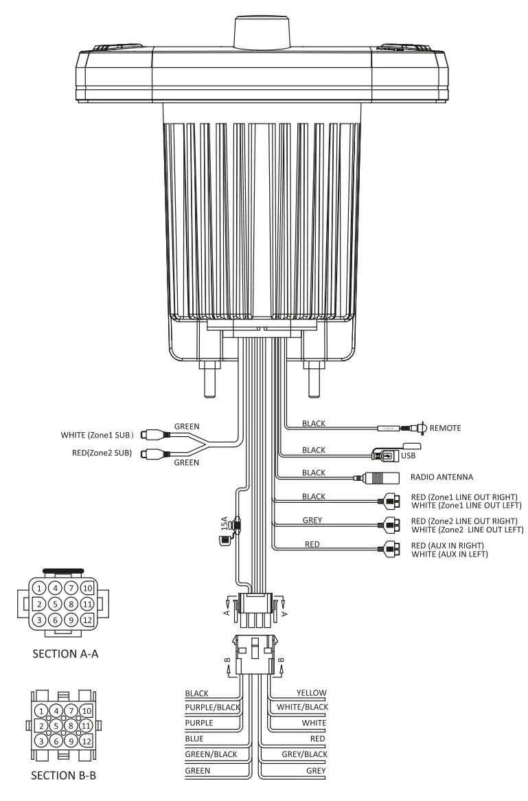 DS18 MARINE & POWERSPORT HEAD UNIT - fig 3