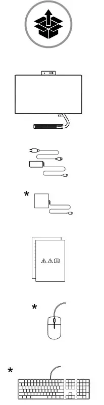 Lenovo F0G3003SPB 23.8 Inch FHD Display - Box Content