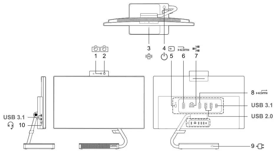 Lenovo F0G3003SPB 23.8 Inch FHD Display - Overview